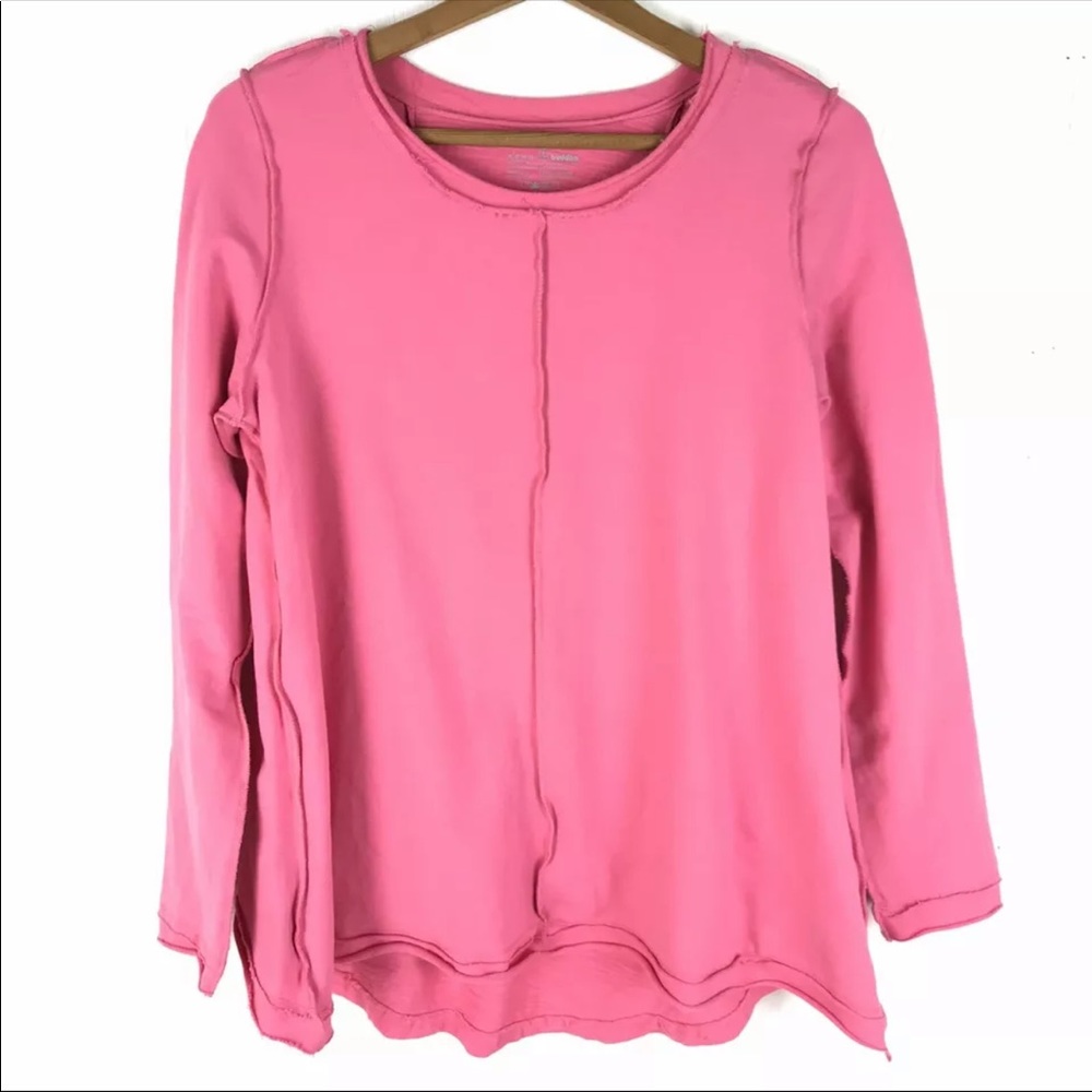 Neon Buddha Yoga Pullover Sweatshirt Small Pink